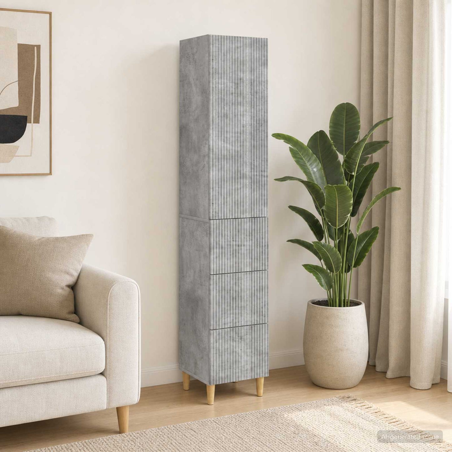 Cabinet Set 2 pcs 33 x 34.5 x 90 cm Engineered Wood