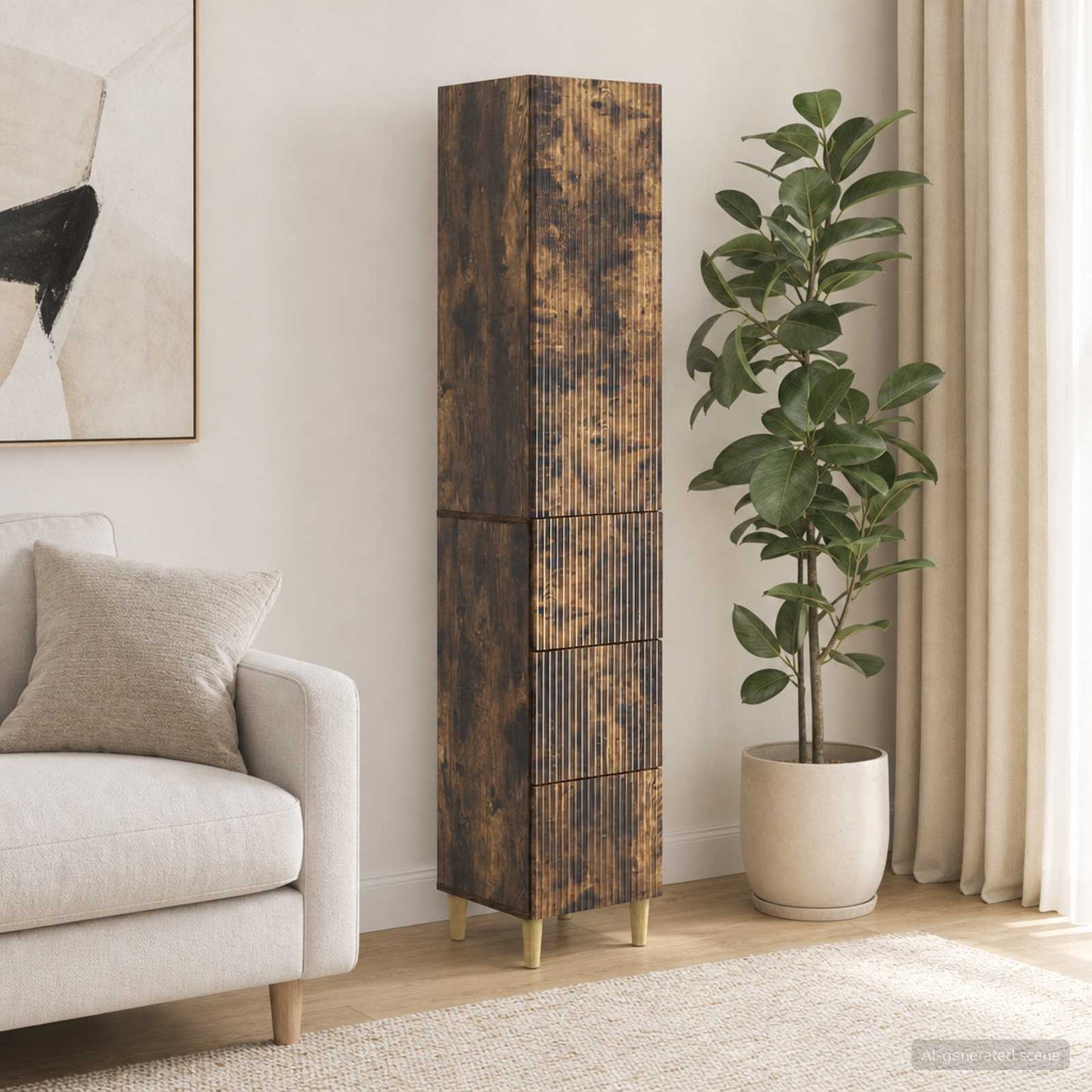 Cabinet Set 2 pcs 33 x 34.5 x 90 cm Engineered Wood