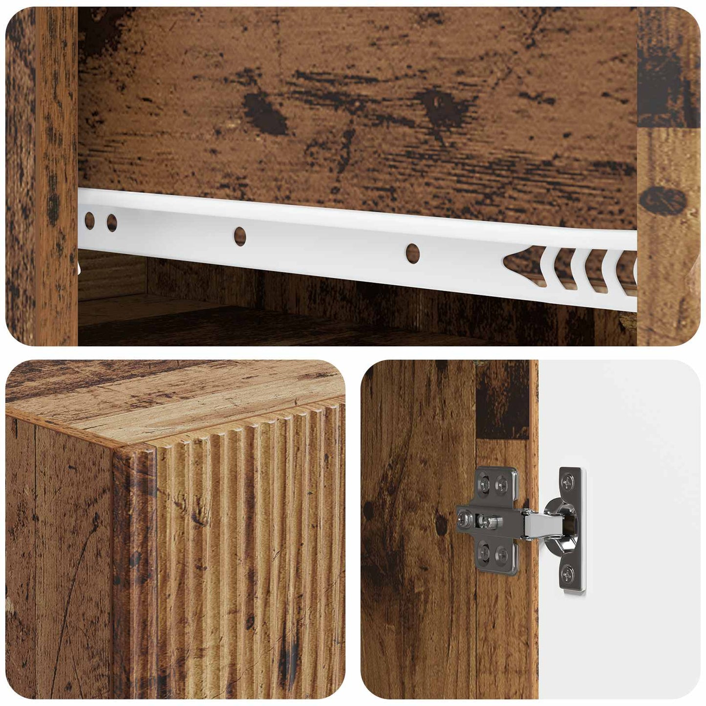 Cabinet Set 2 pcs 33 x 34.5 x 90 cm Engineered Wood