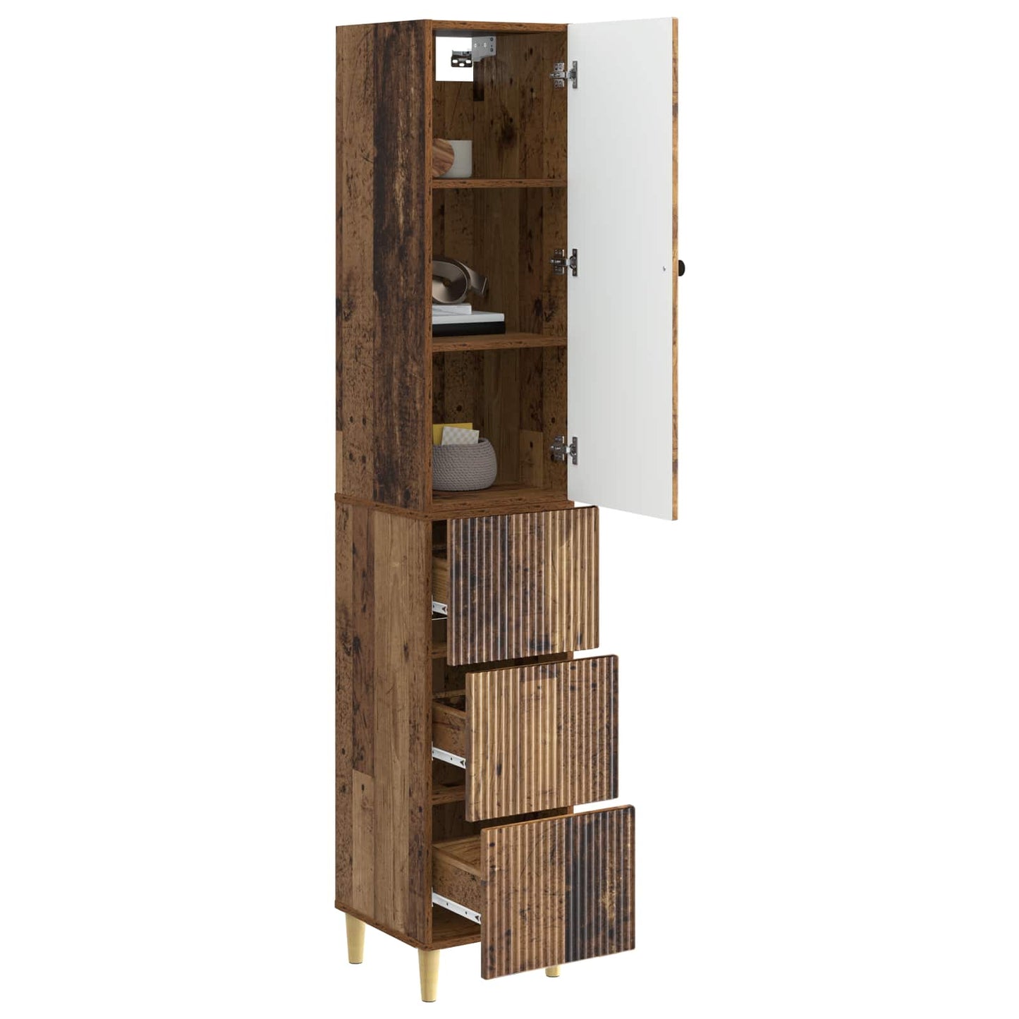 Cabinet Set 2 pcs 33 x 34.5 x 90 cm Engineered Wood