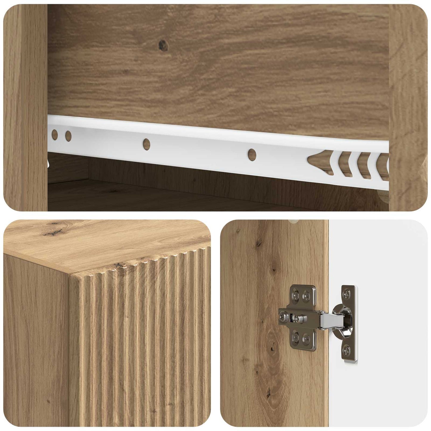 Cabinet Set 2 pcs 33 x 34.5 x 90 cm Engineered Wood