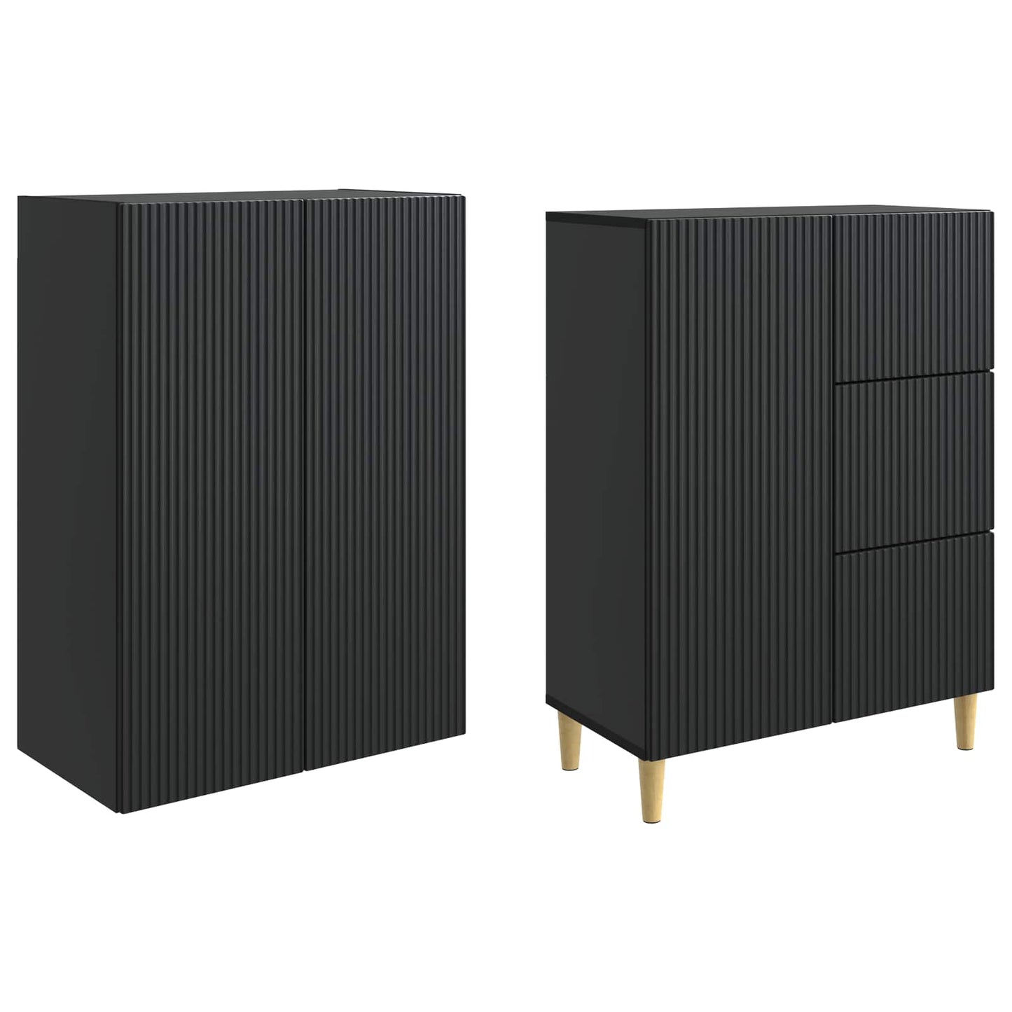 Cabinet Set 2 pcs 66 x 34.5 x 90 cm Engineered Wood