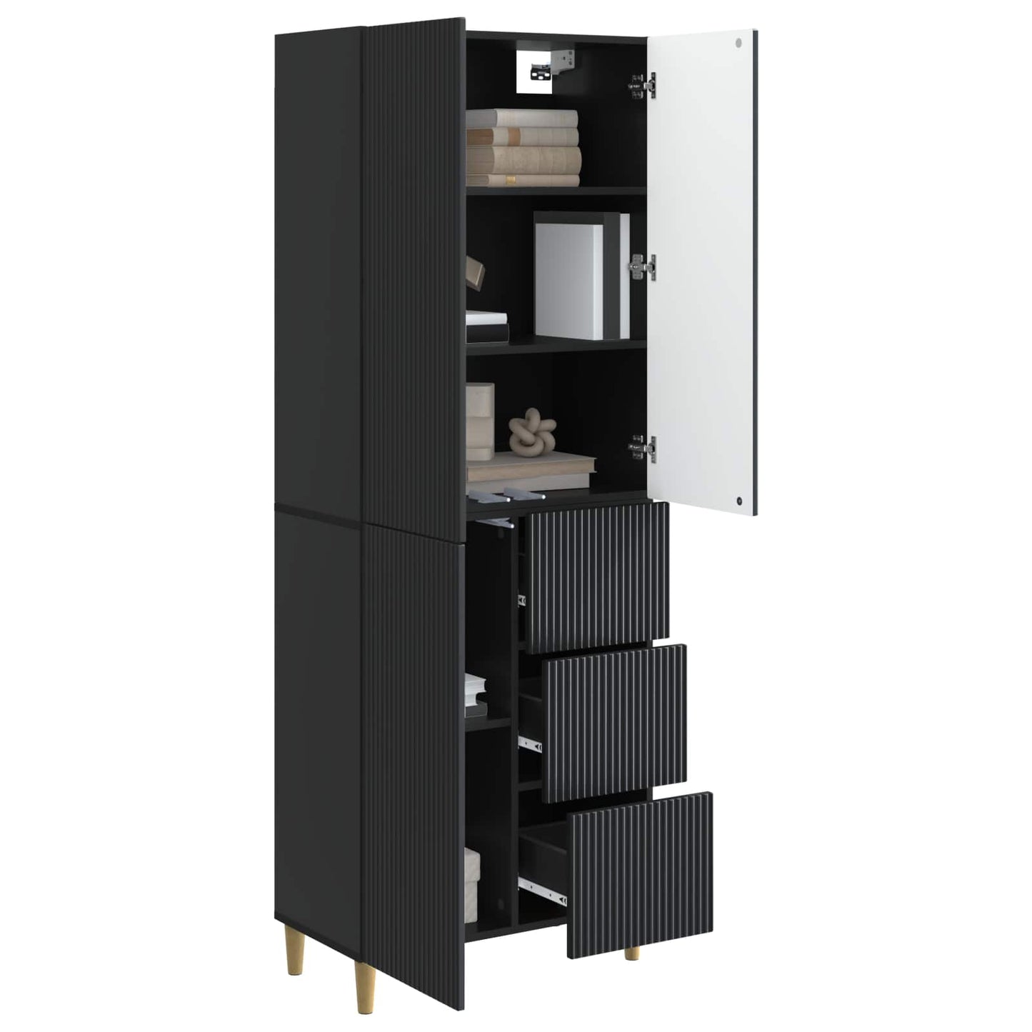 Cabinet Set 2 pcs Engineered Wood
