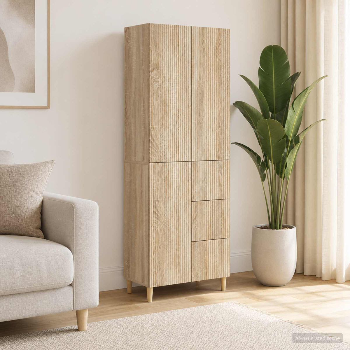 Cabinet Set 2 pcs Sonoma Oak Engineered Wood