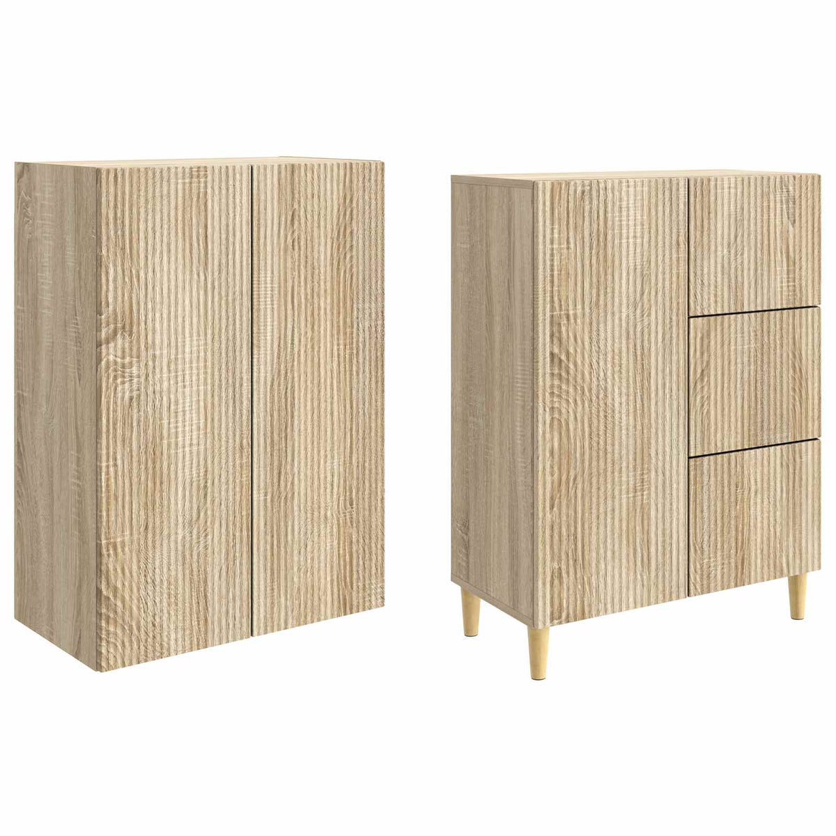 Cabinet Set 2 pcs Sonoma Oak Engineered Wood