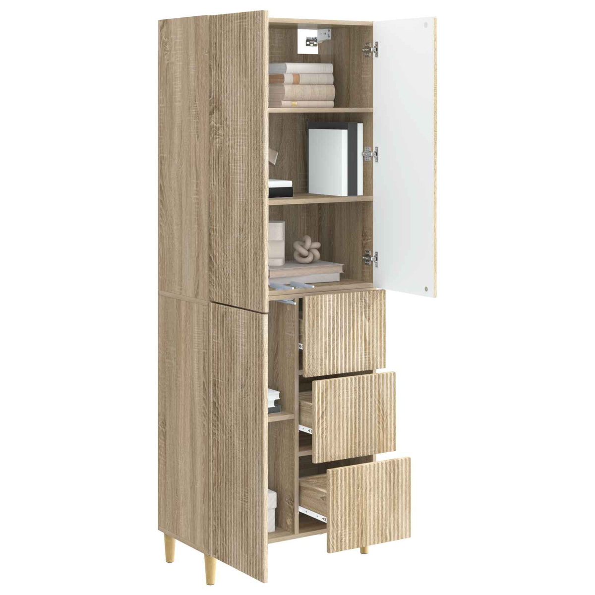 Cabinet Set 2 pcs Sonoma Oak Engineered Wood