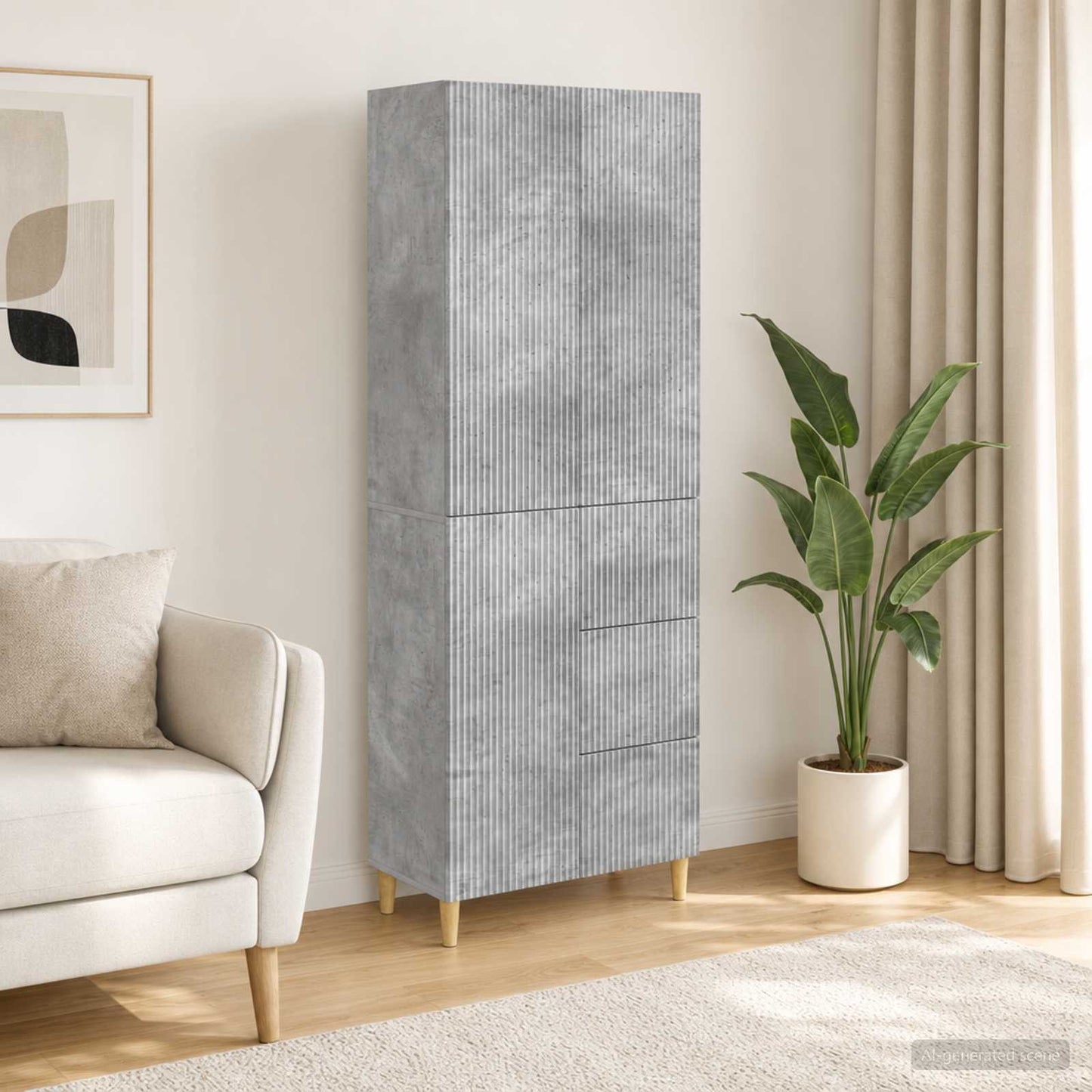 Cabinet Set 2 pcs 66 x 34.5 x 90 cm Engineered Wood