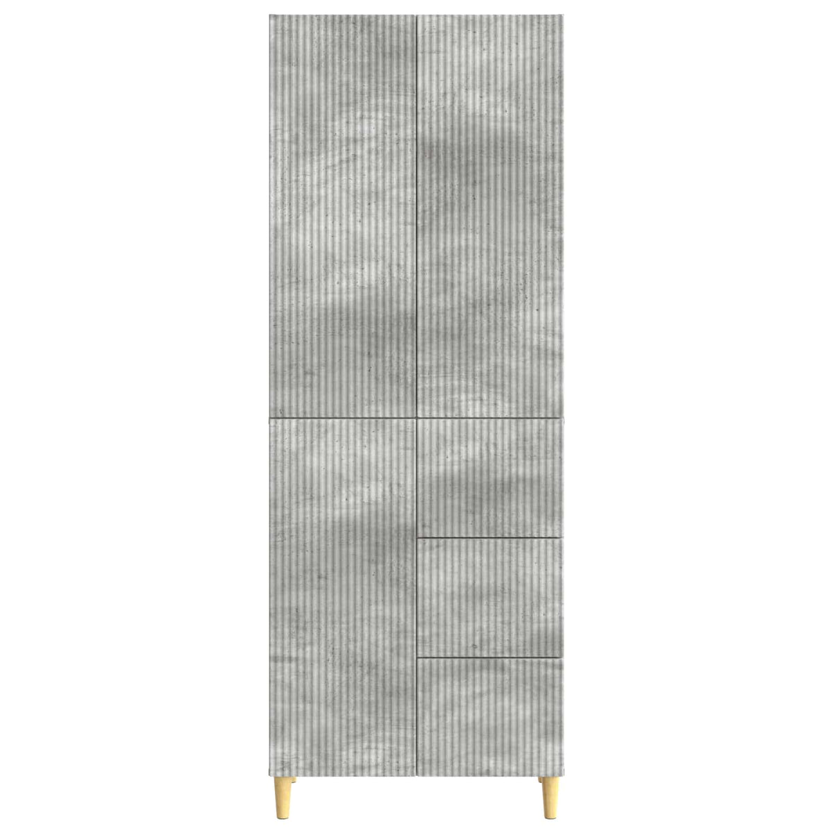 Cabinet Set 2 pcs Concrete Grey Engineered Wood