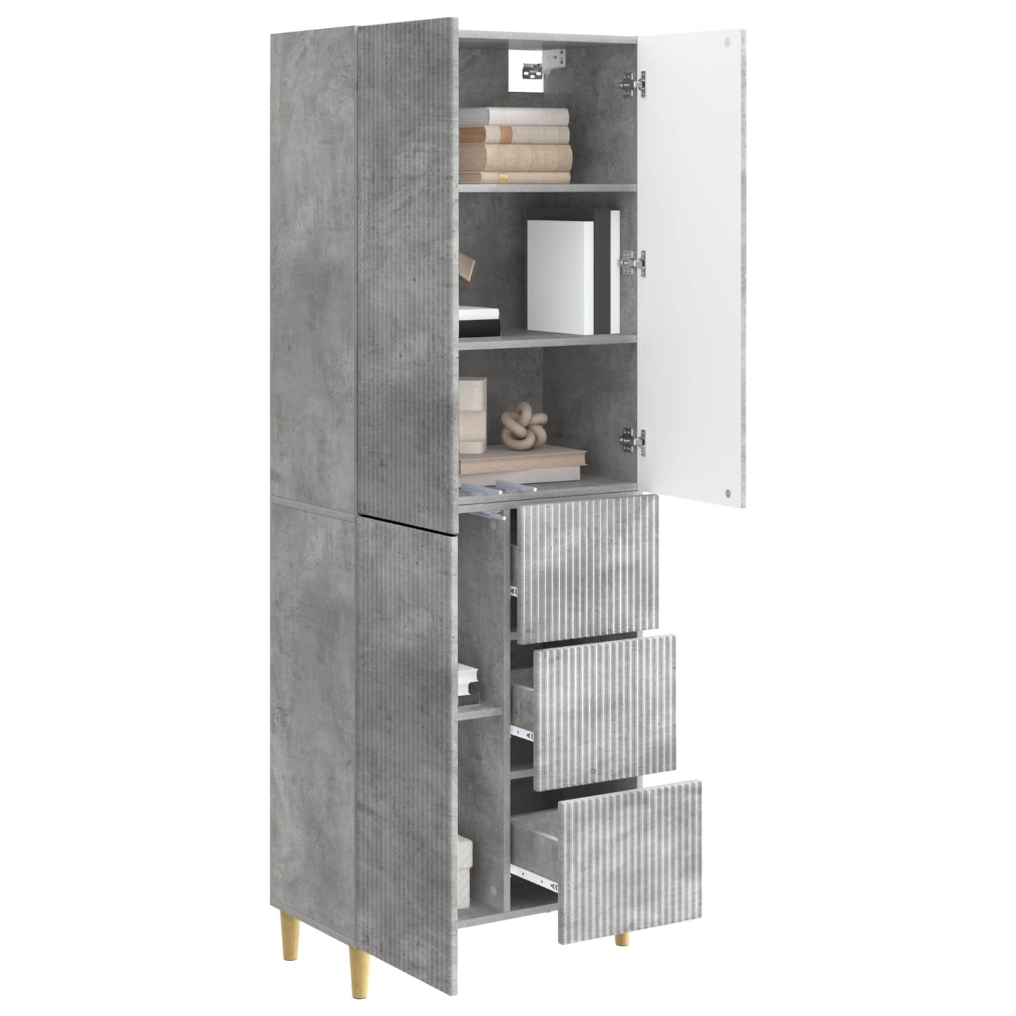 Cabinet Set 2 pcs 66 x 34.5 x 90 cm Engineered Wood