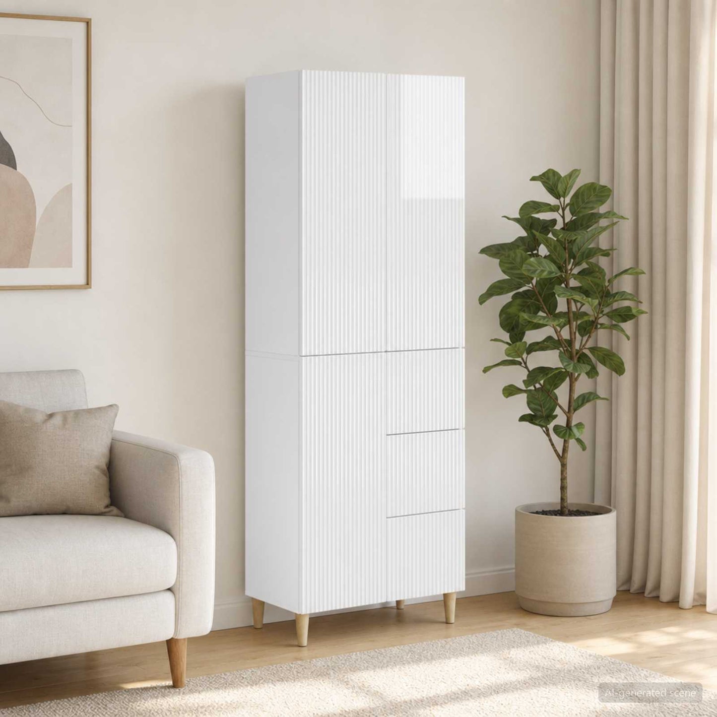Cabinet Set 2 pcs 66 x 34.5 x 90 cm Engineered Wood