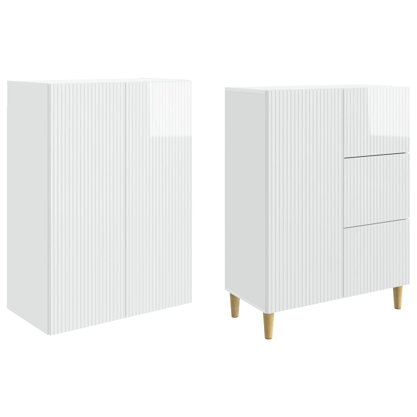Cabinet Set 2 pcs 66 x 34.5 x 90 cm Engineered Wood