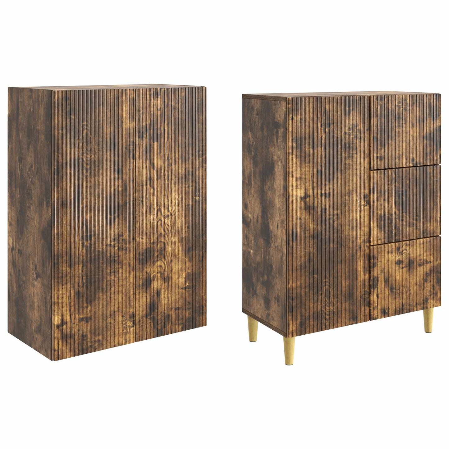 Cabinet Set 2 pcs Engineered Wood