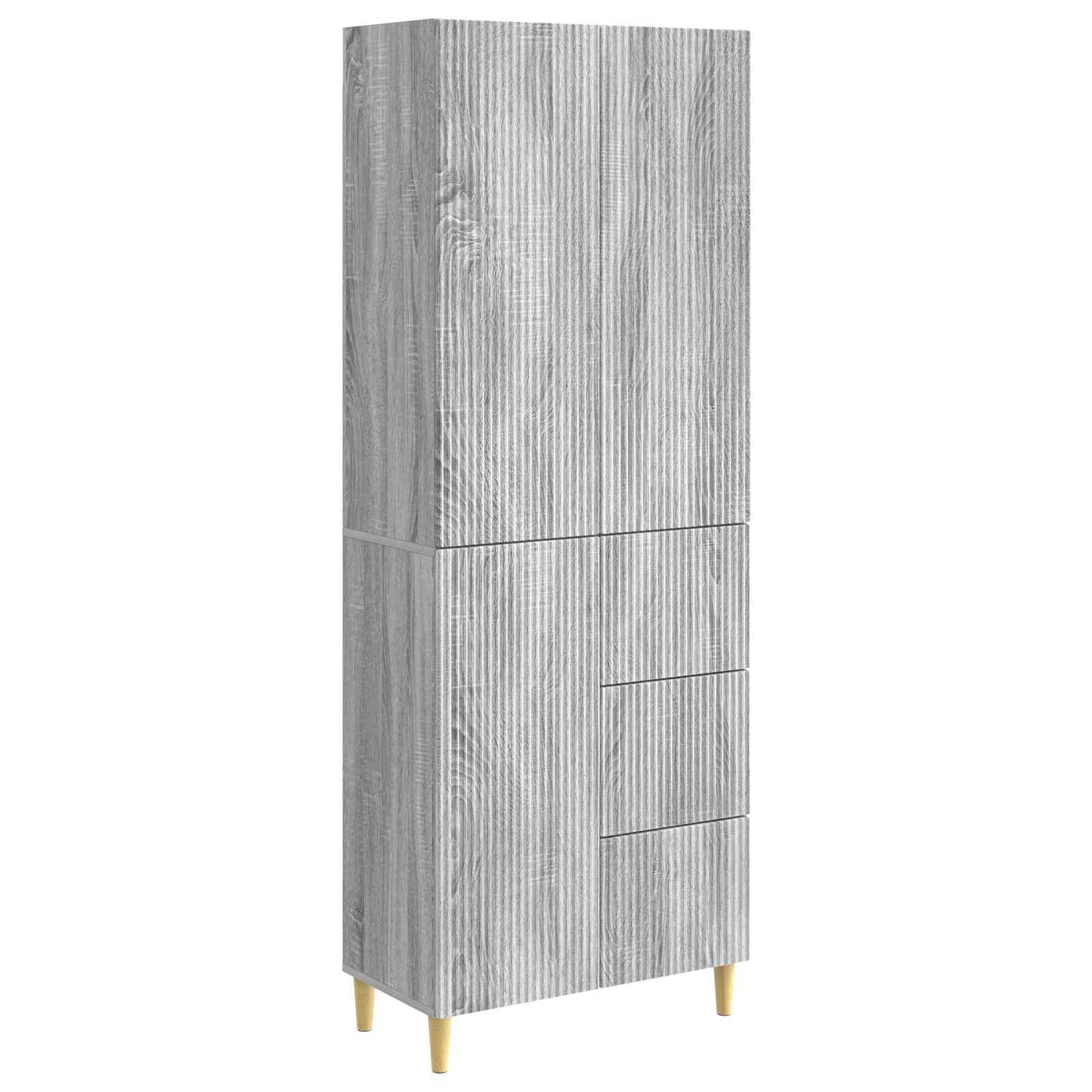 Cabinet Set 2 pcs Grey Sonoma Engineered Wood