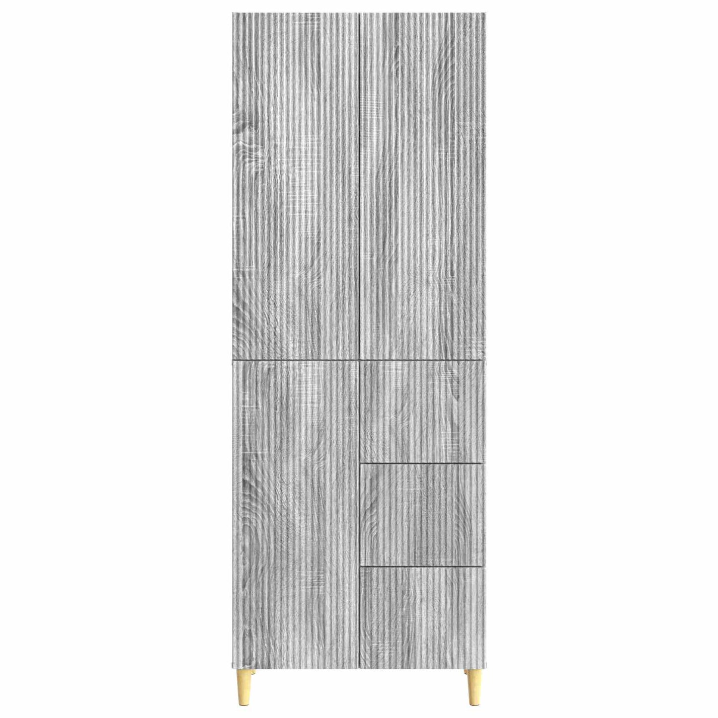 Cabinet Set 2 pcs Grey Sonoma Engineered Wood