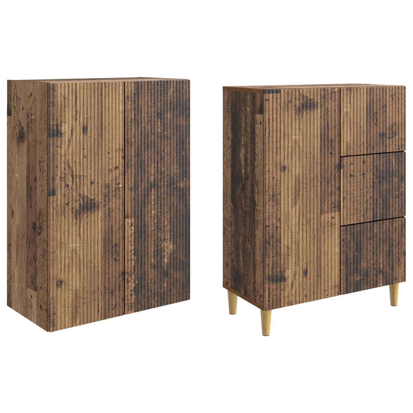 Cabinet Set 2 pcs 66 x 34.5 x 90 cm Engineered Wood