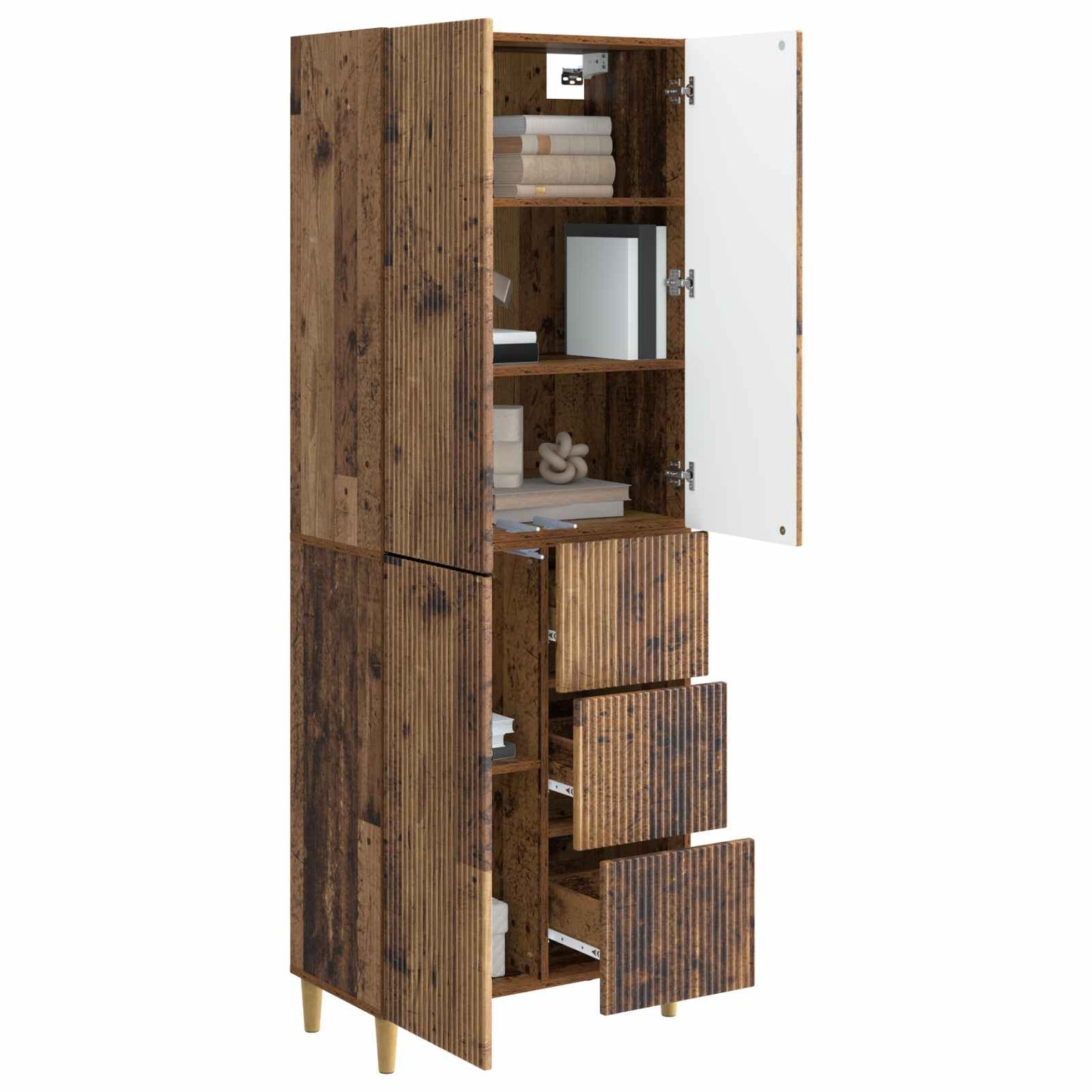 Cabinet Set 2 pcs 66 x 34.5 x 90 cm Engineered Wood
