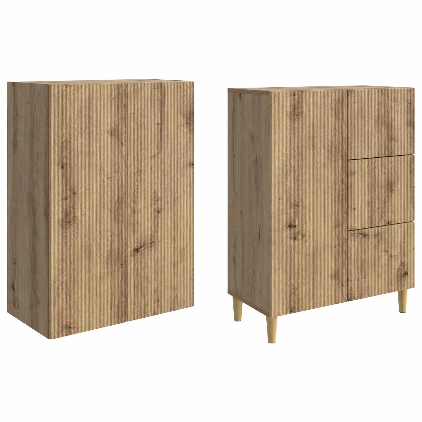Cabinet Set 2 pcs Engineered Wood