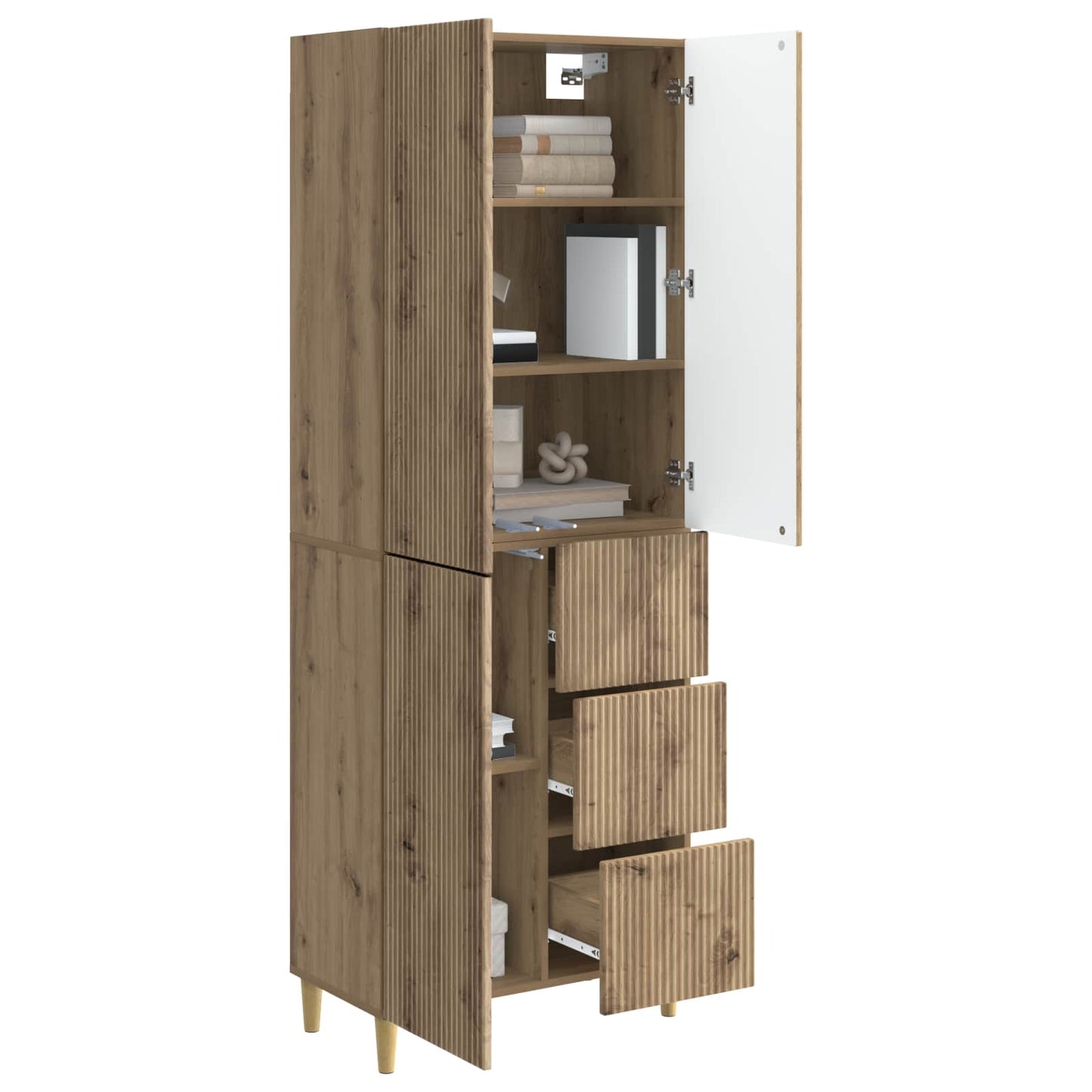 Cabinet Set 2 pcs Engineered Wood