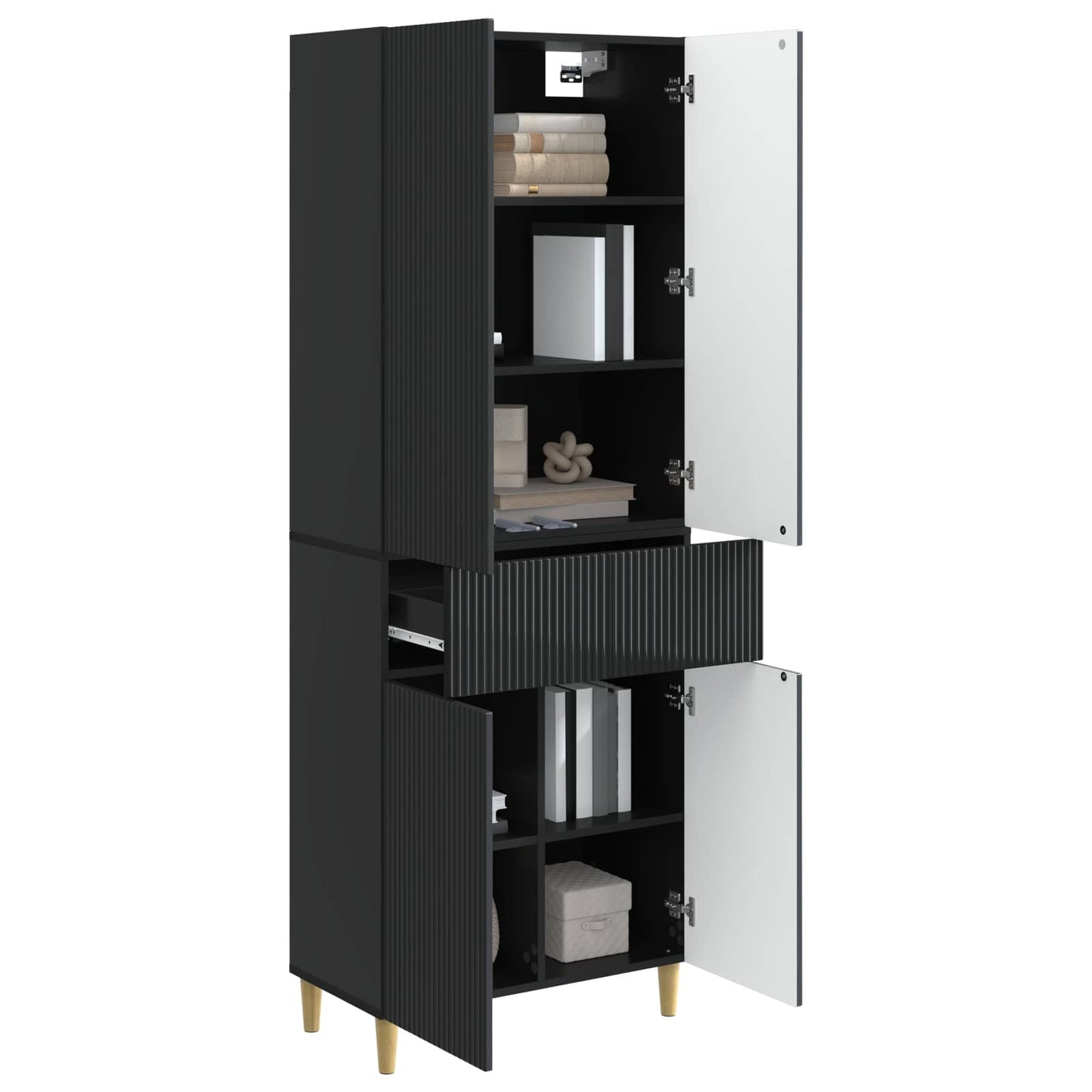 Cabinet Set 2 pcs Engineered Wood
