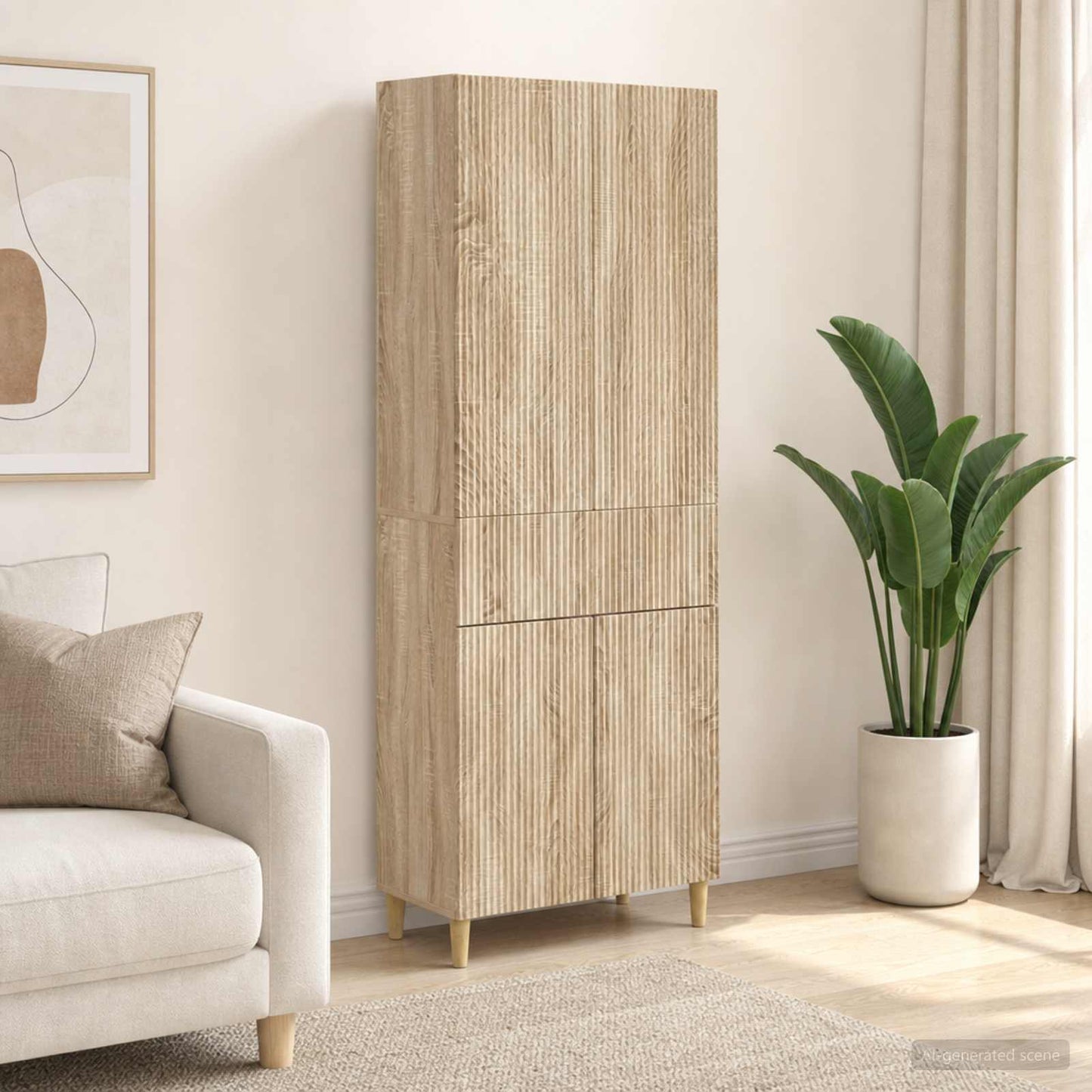Cabinet Set 2 pcs 66 x 34.5 x 90 cm Engineered Wood