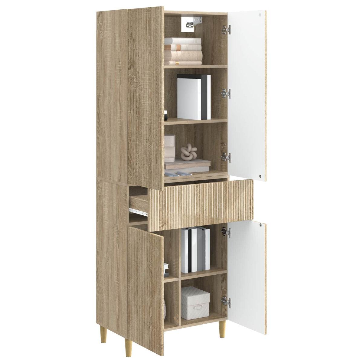 Cabinet Set 2 pcs Sonoma Oak Engineered Wood