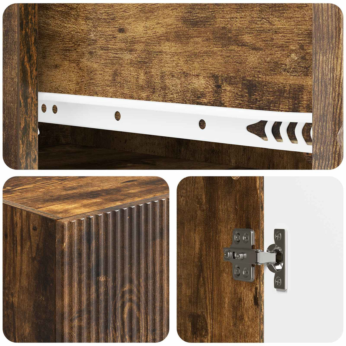 Cabinet Set 2 pcs Smoked Oak Engineered Wood