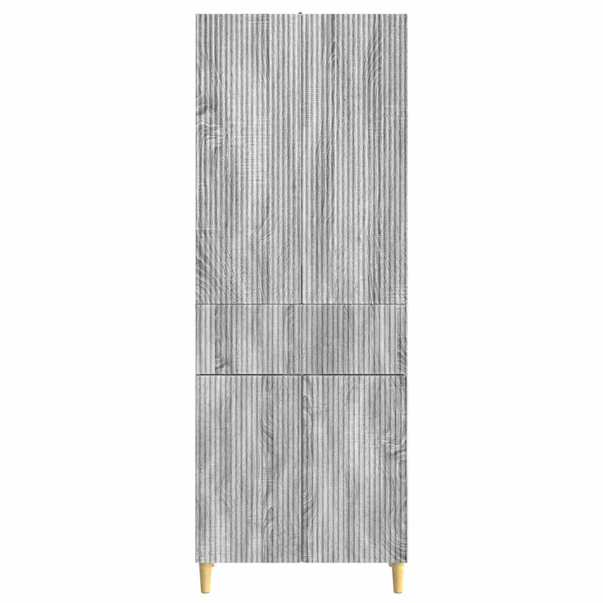 Cabinet Set 2 pcs Grey Sonoma Engineered Wood