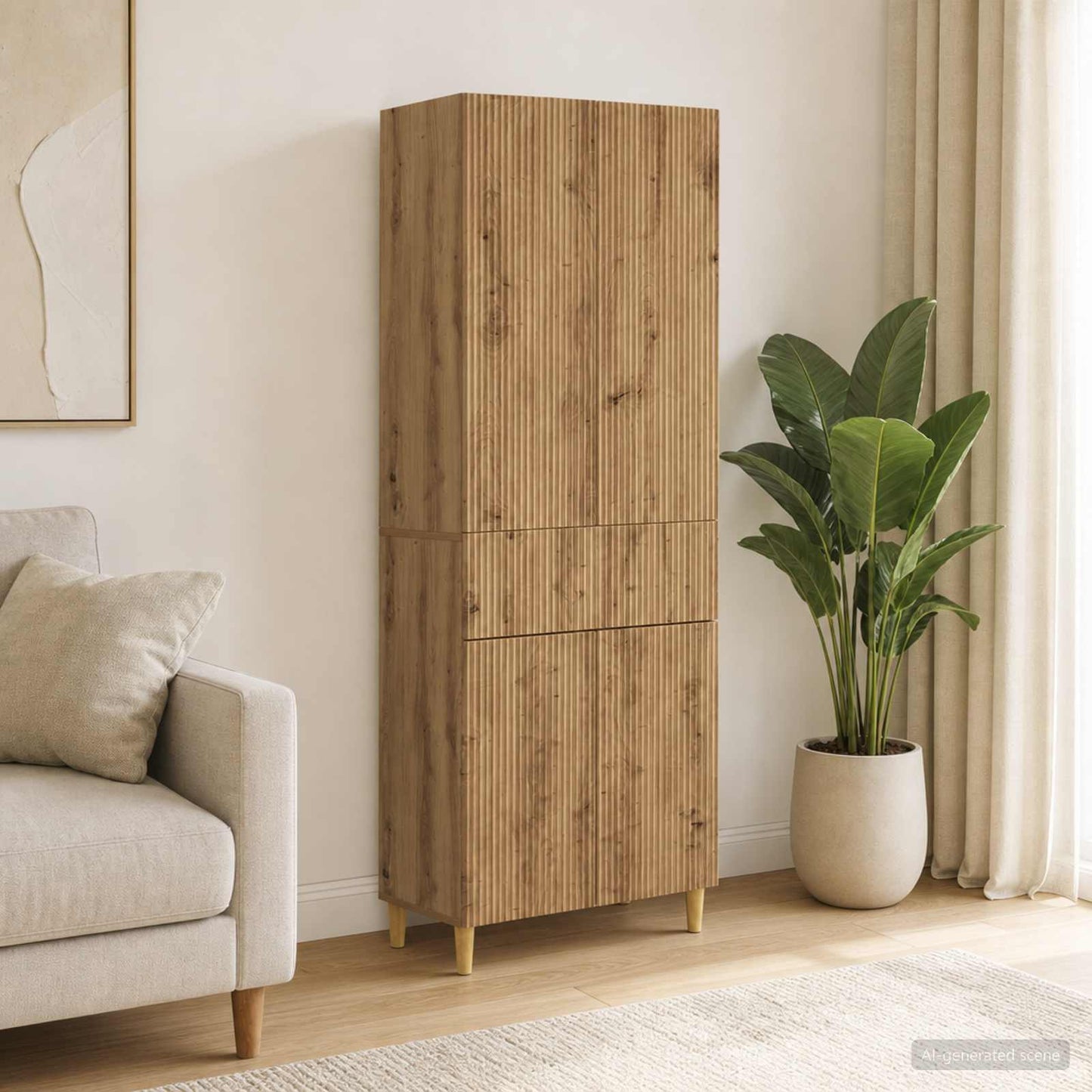 Cabinet Set 2 pcs Engineered Wood