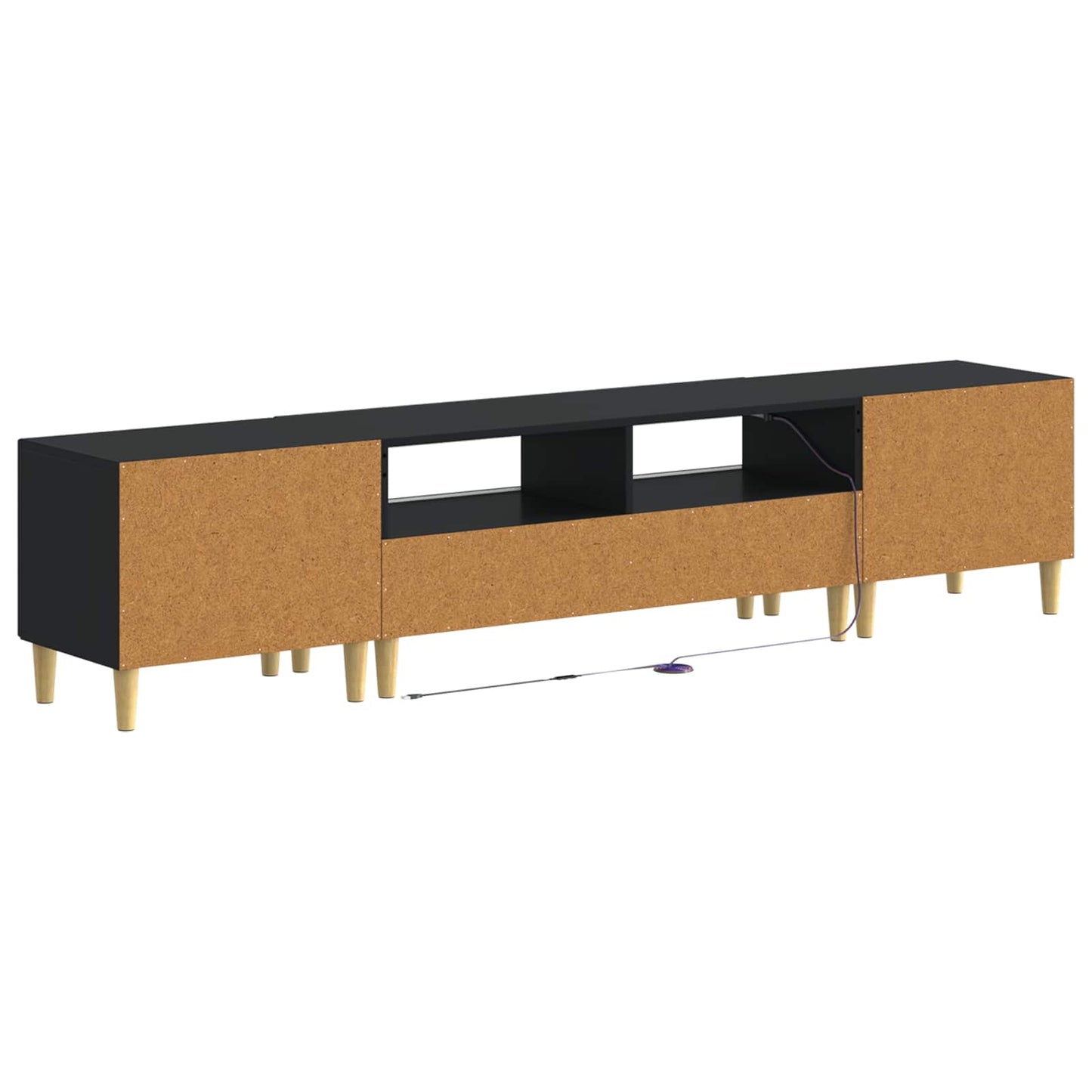 5 Piece LED TV Cabinet ARNHEM Black Engineered Wood