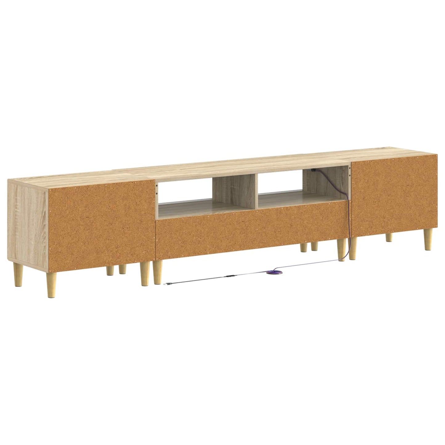 5 Piece LED TV Cabinet Sonoma Oak Engineered Wood