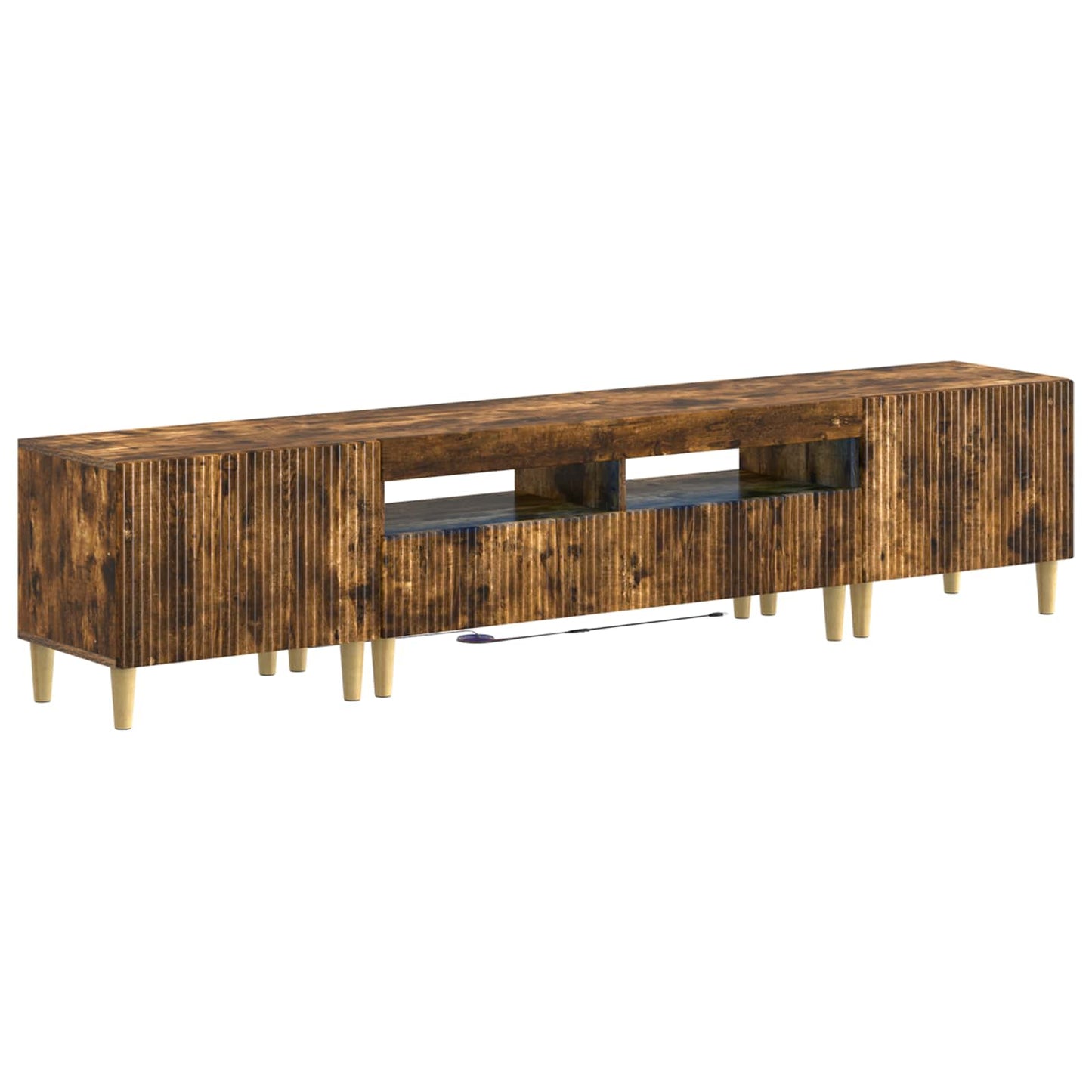 5 Piece LED TV Cabinet ARNHEM Smoked Oak Engineered Wood