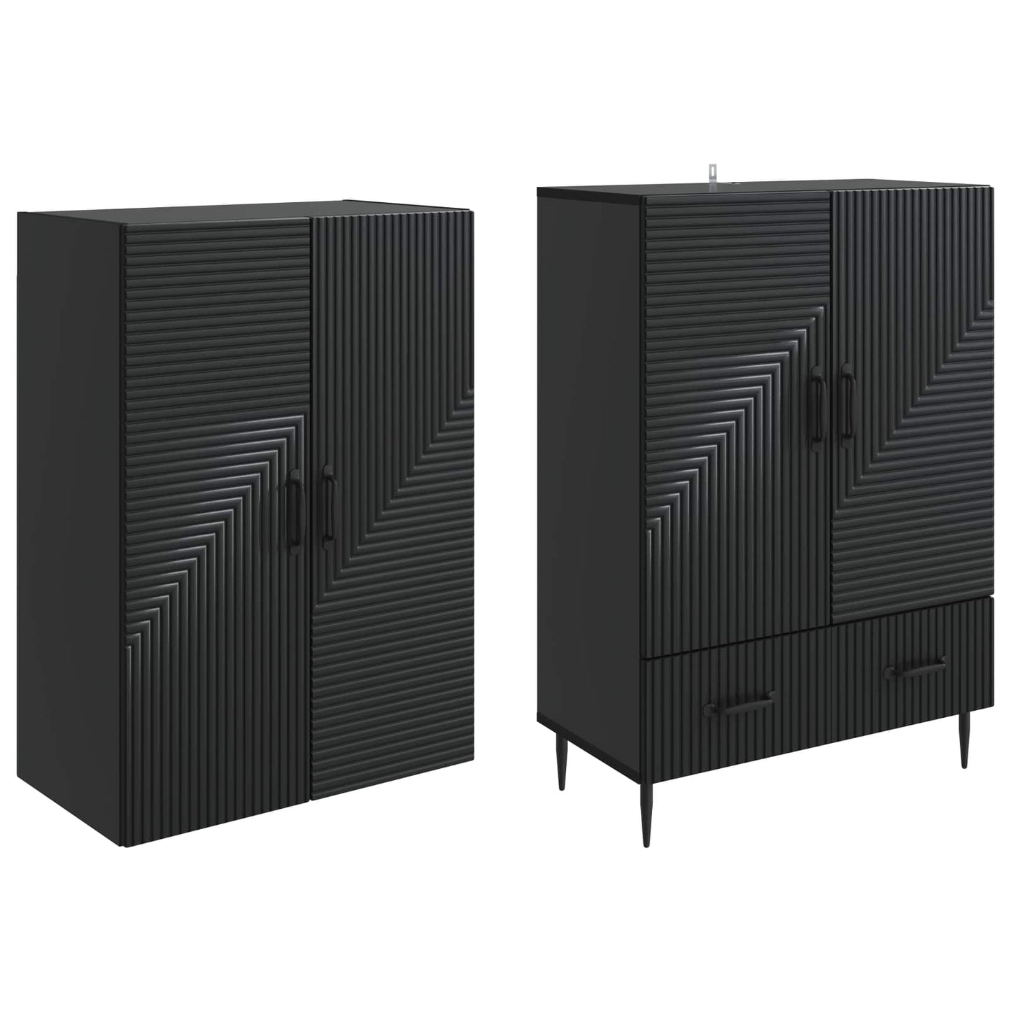 Cabinet Set 2 pcs Engineered Wood