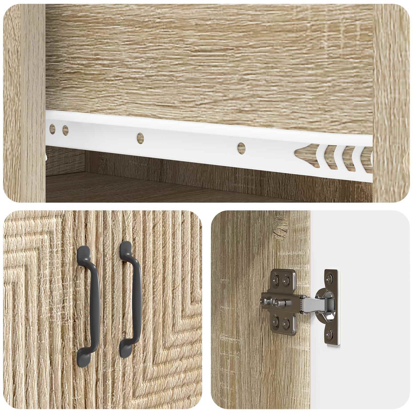 Cabinet Set 2 pcs Engineered Wood