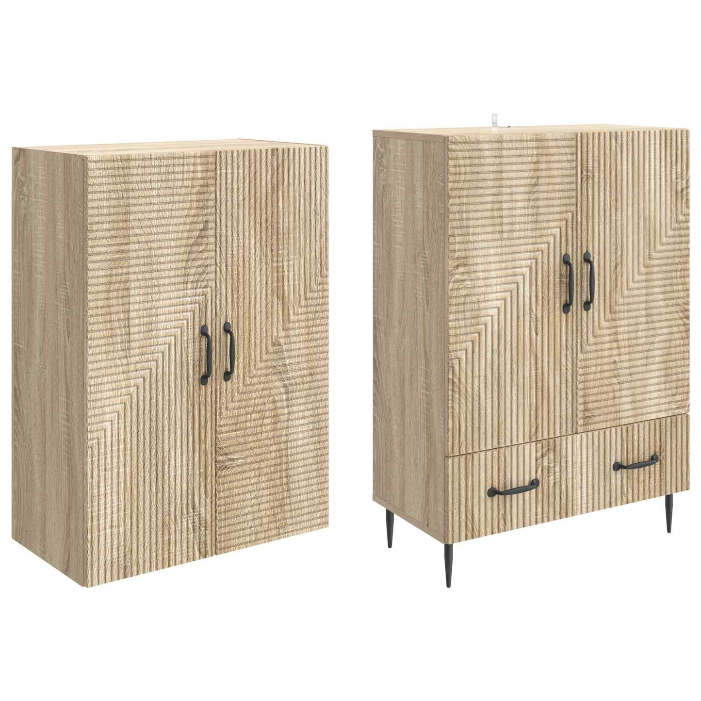 Cabinet Set 2 pcs 66 x 34.5 x 95 cm Engineered Wood