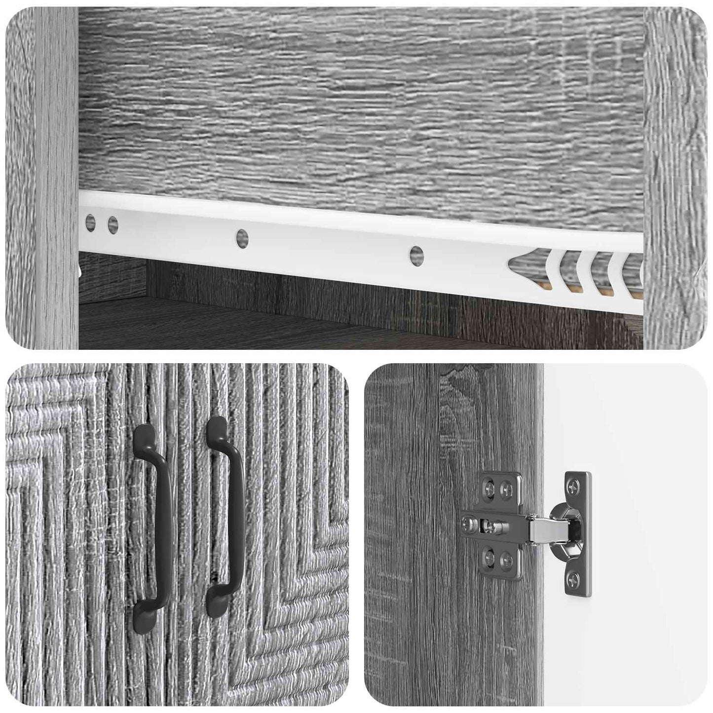 Cabinet Set 2 pcs Engineered Wood