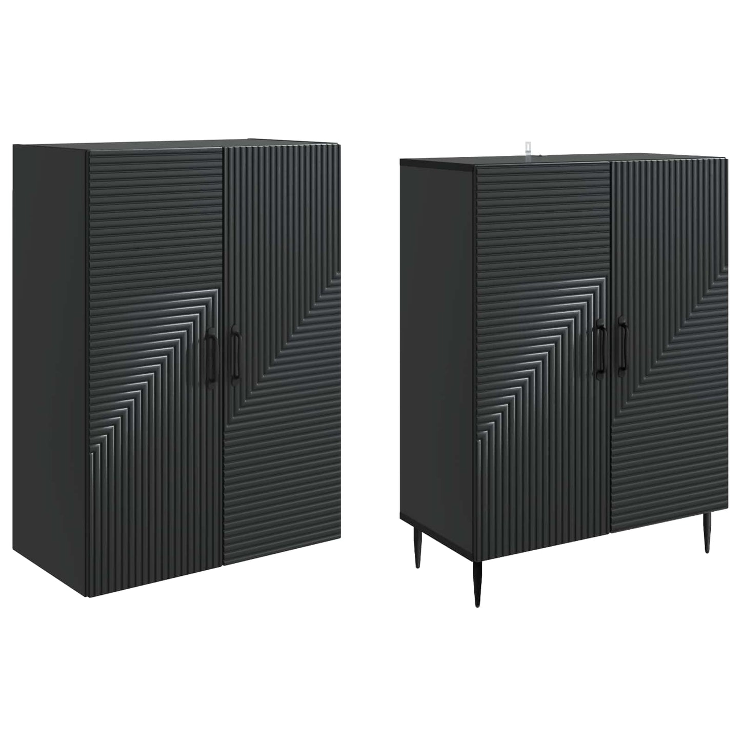Cabinet Set 2 pcs 66 x 34.5 x 89.5 cm Engineered Wood