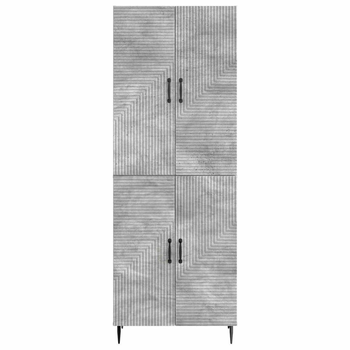 Cabinet Set 2 pcs Concrete Grey Engineered Wood