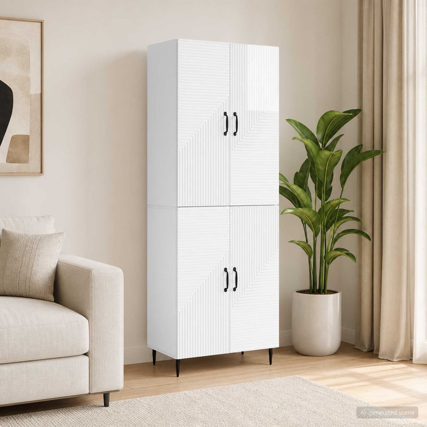 Cabinet Set 2 pcs 66 x 34.5 x 89.5 cm Engineered Wood
