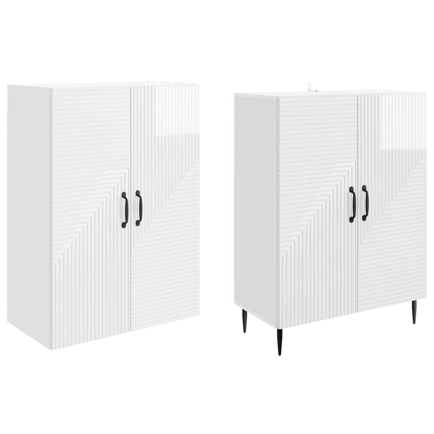 Cabinet Set 2 pcs 66 x 34.5 x 89.5 cm Engineered Wood