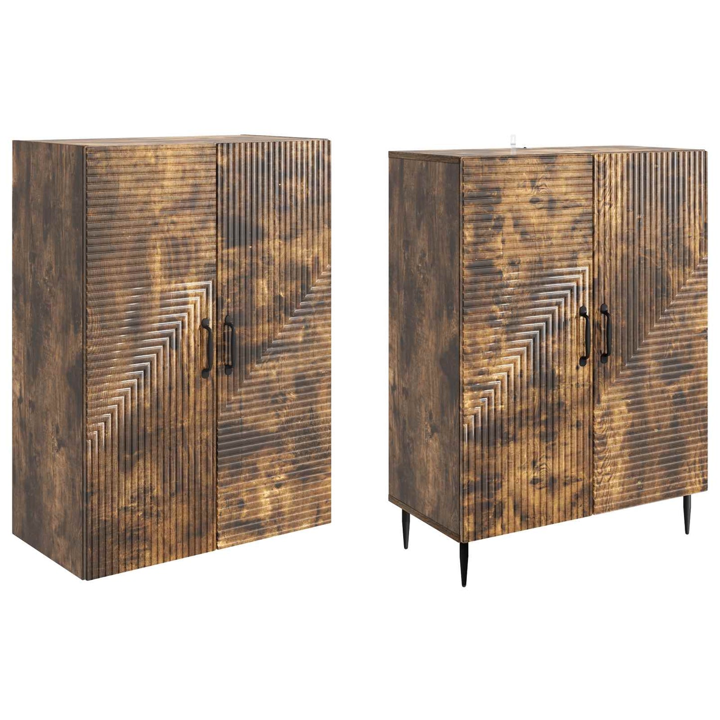 Cabinet Set 2 pcs 66 x 34.5 x 89.5 cm Engineered Wood