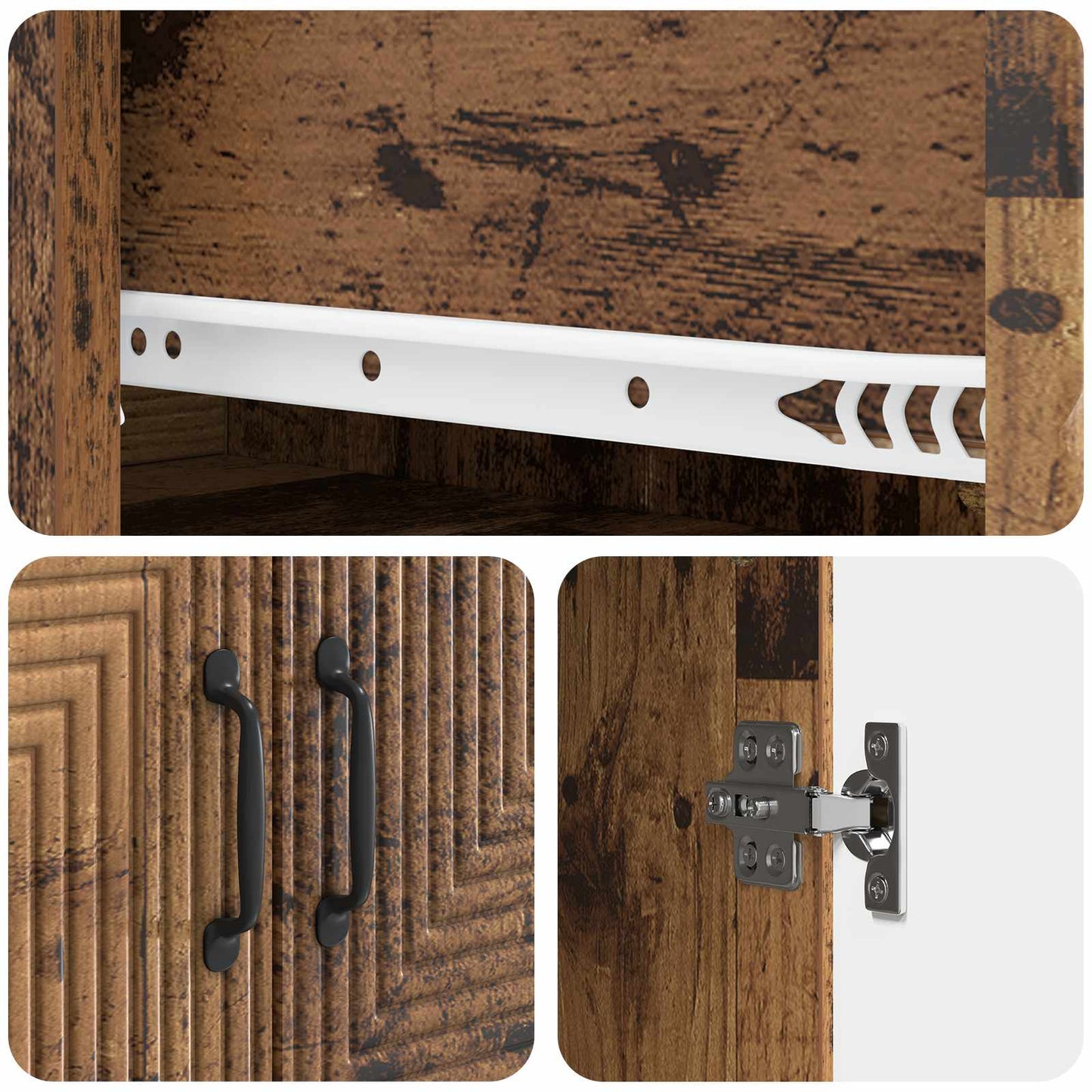 Cabinet Set 2 pcs 66 x 34.5 x 89.5 cm Engineered Wood