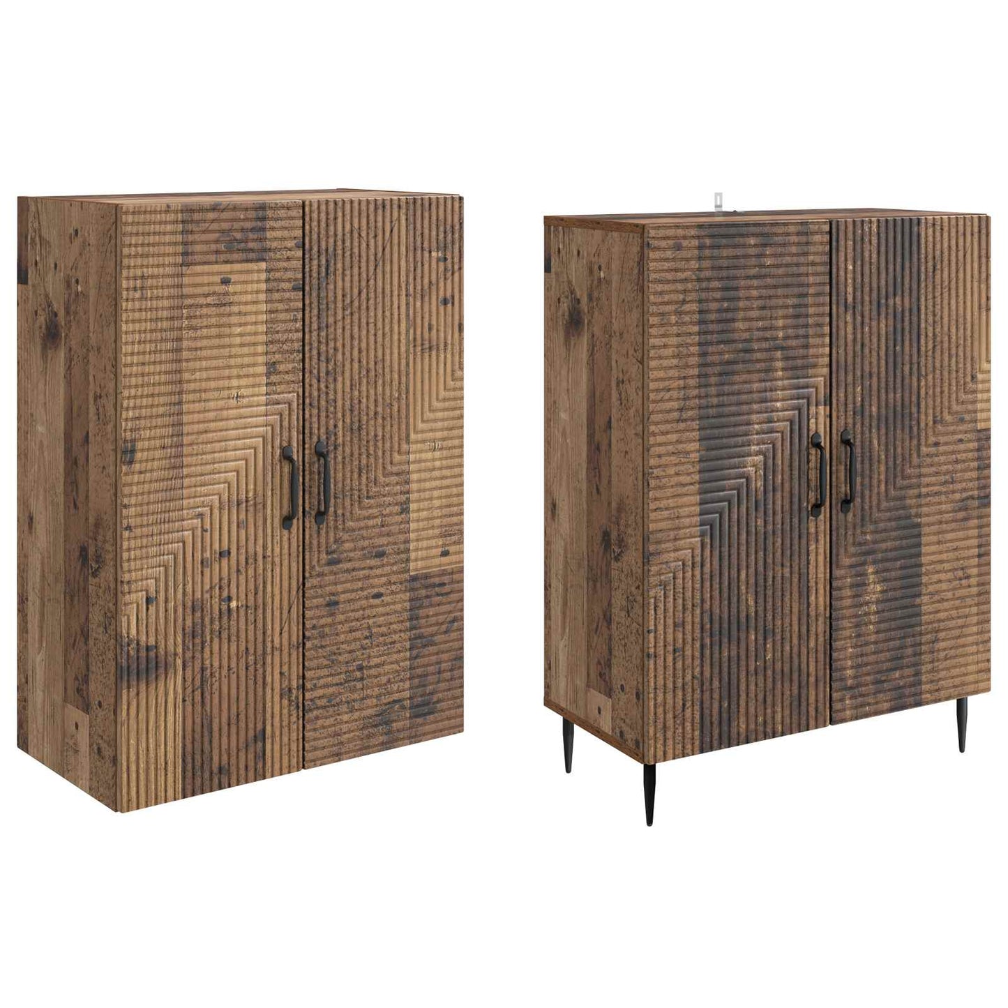 Cabinet Set 2 pcs 66 x 34.5 x 89.5 cm Engineered Wood