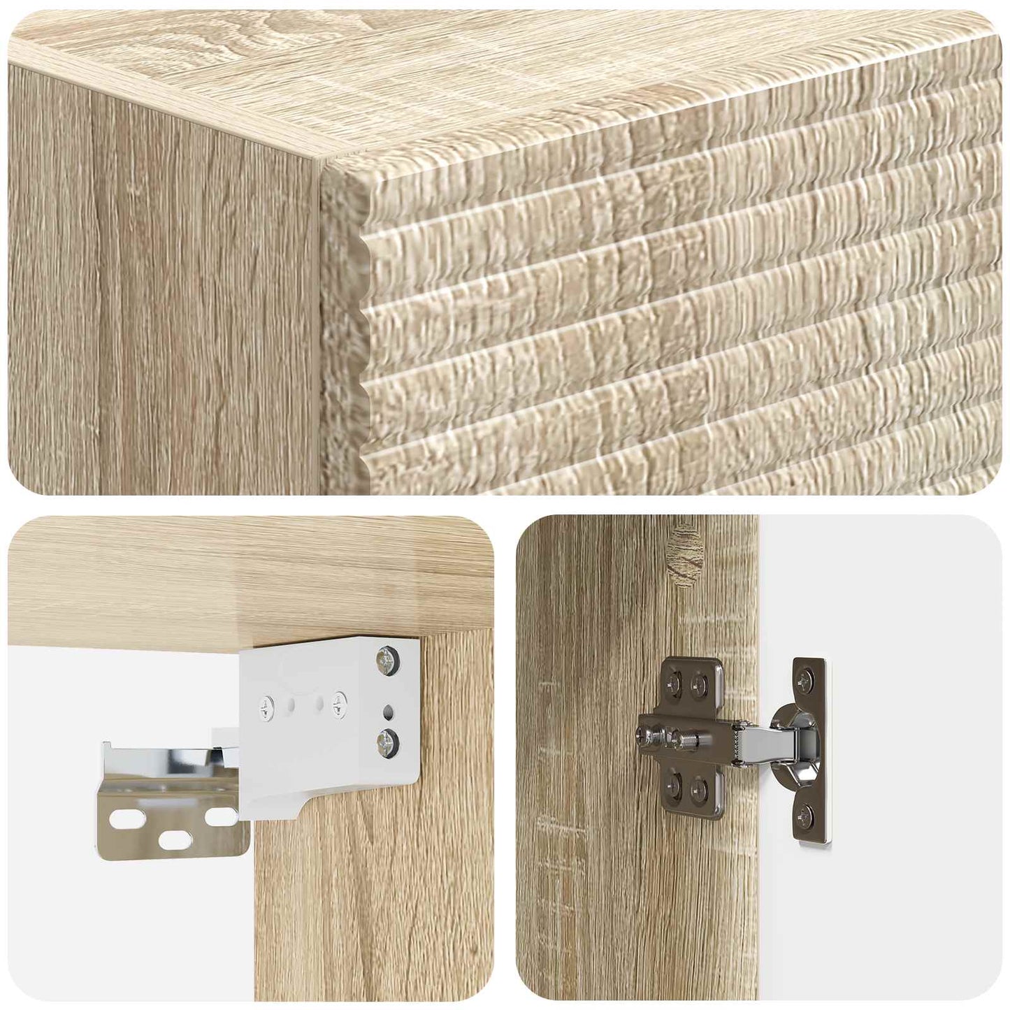 Cabinet Set 2 pcs Sonoma Oak 33 x 34.5 x 89.5 cm