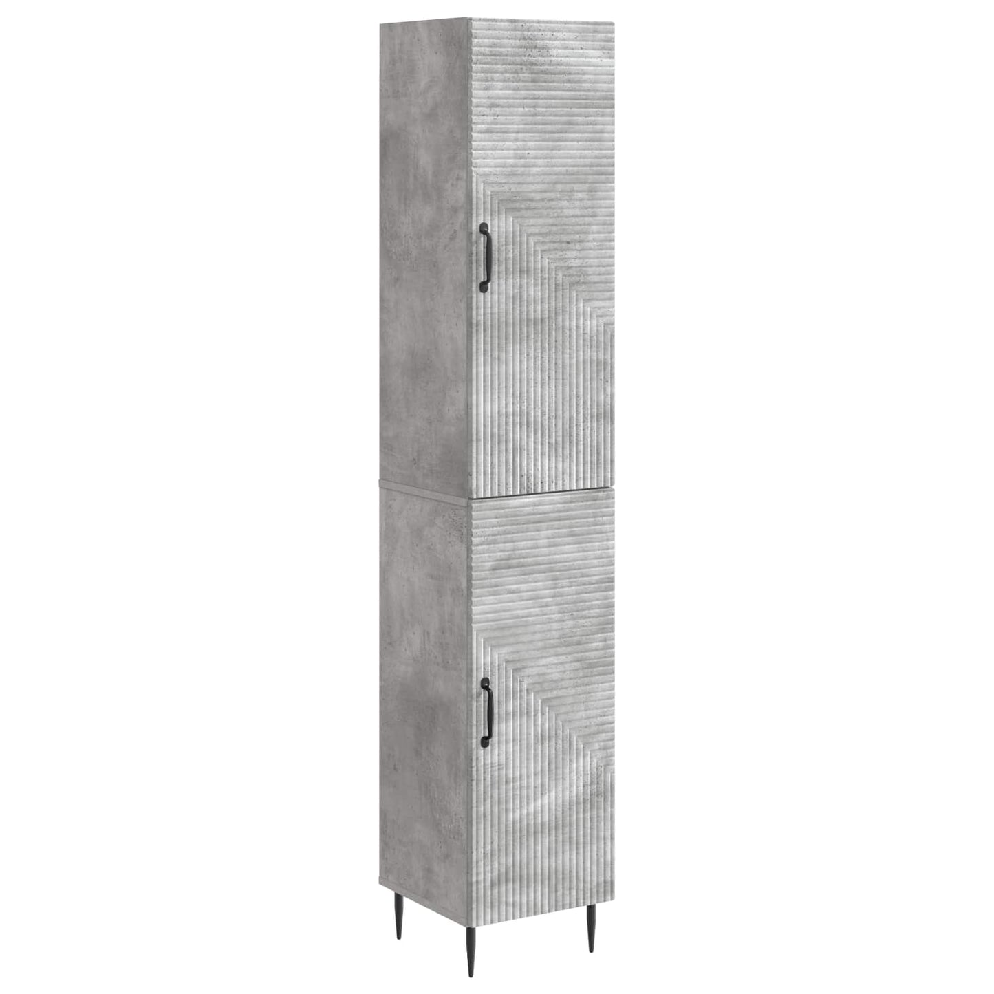 Cabinet Set 2 pcs Concrete Grey 33 x 34.5 x 89.5 cm