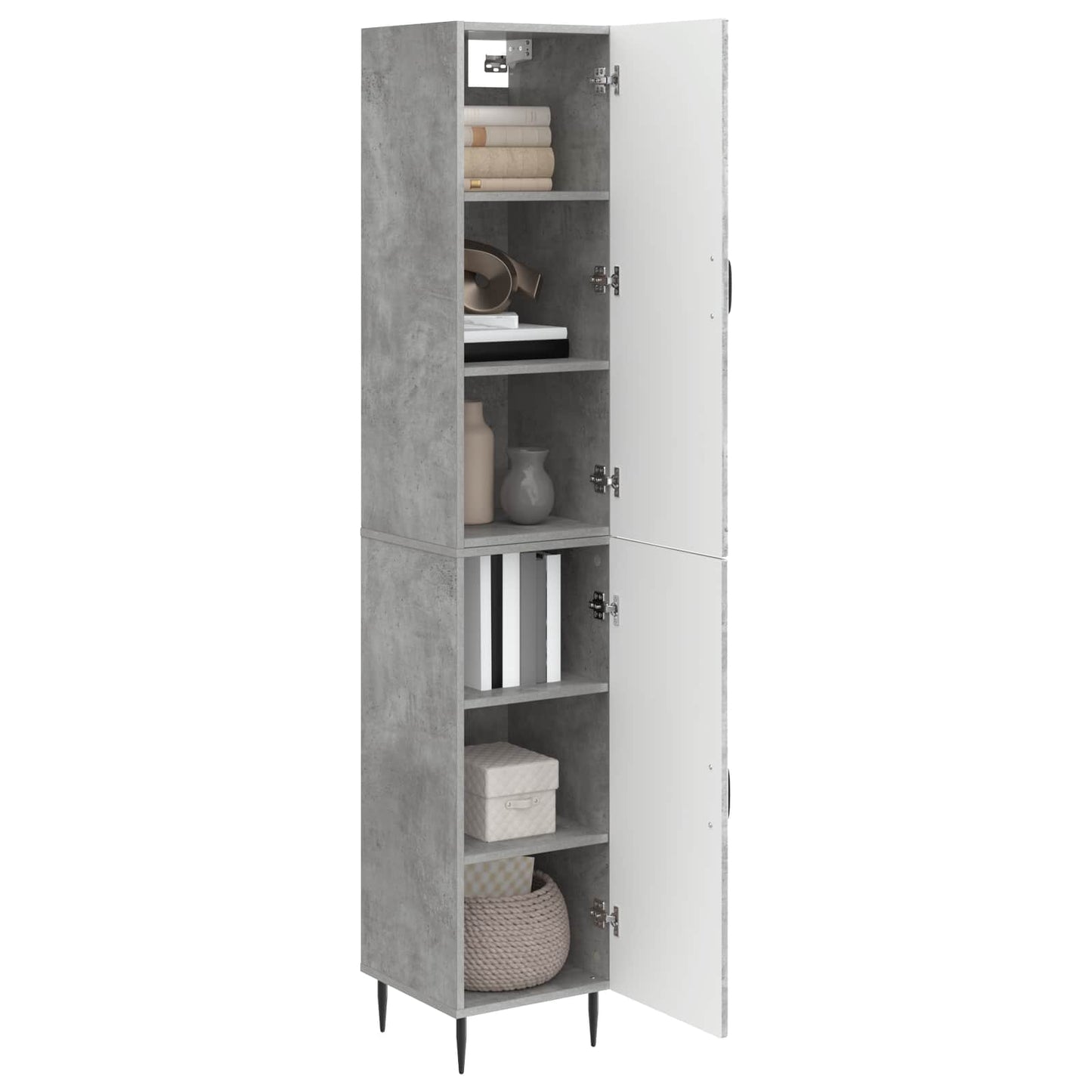 Cabinet Set 2 pcs Concrete Grey 33 x 34.5 x 89.5 cm