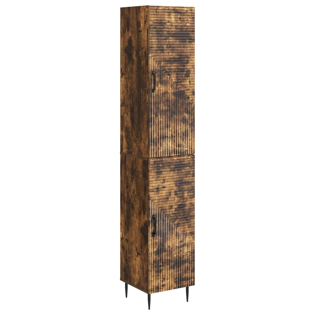 Cabinet Set 2 pcs Smoked Oak Engineered Wood