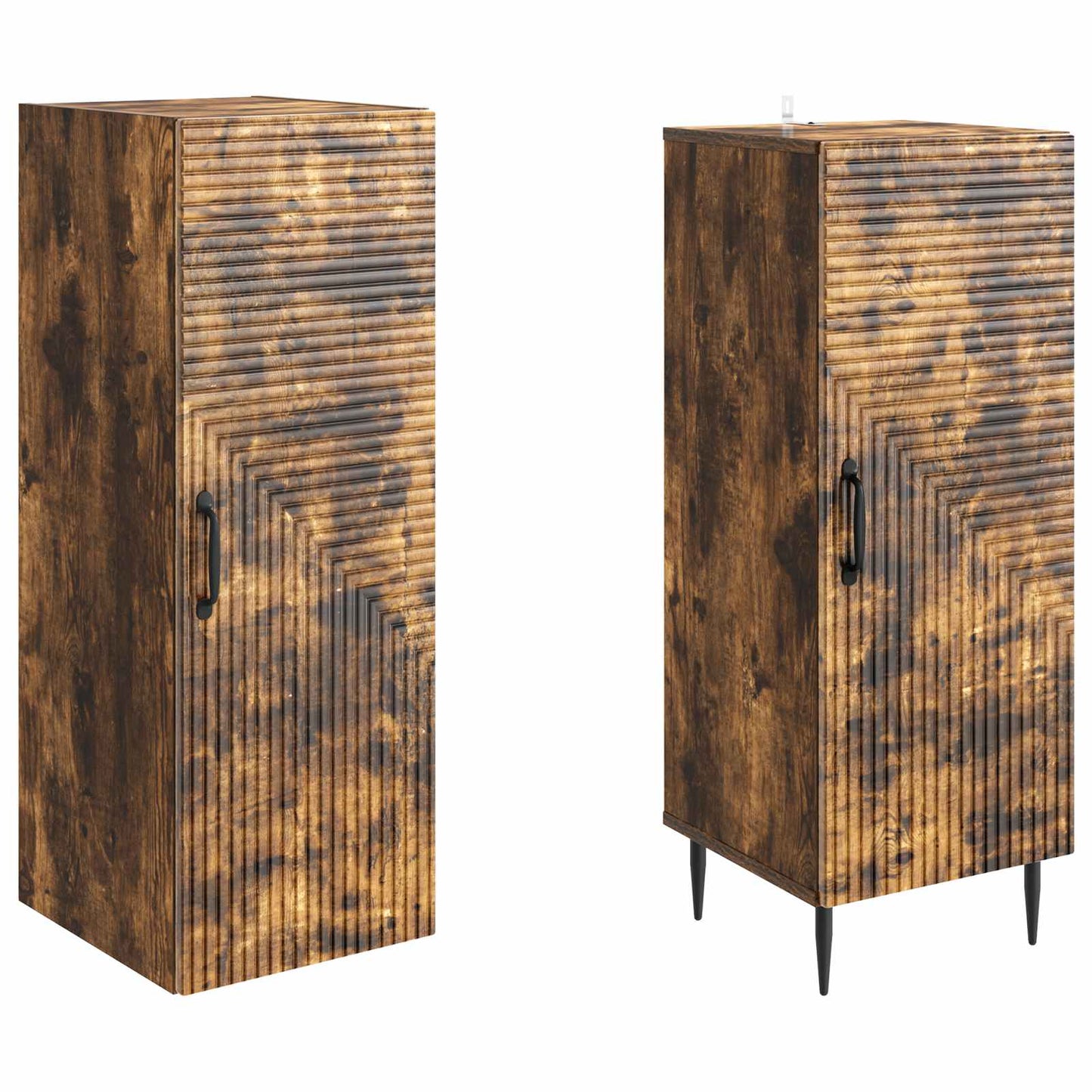 Cabinet Set 2 pcs Smoked Oak 33 x 34.5 x 89.5 cm