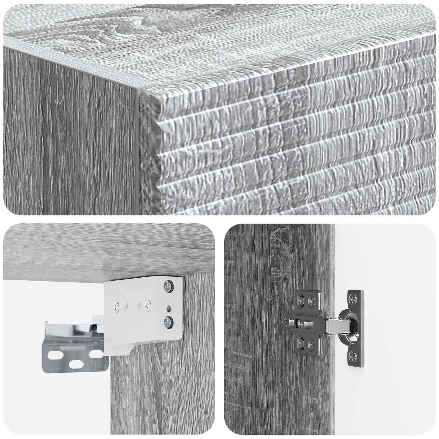 Cabinet Set 2 pcs Grey Sonoma 33 x 34.5 x 89.5 cm