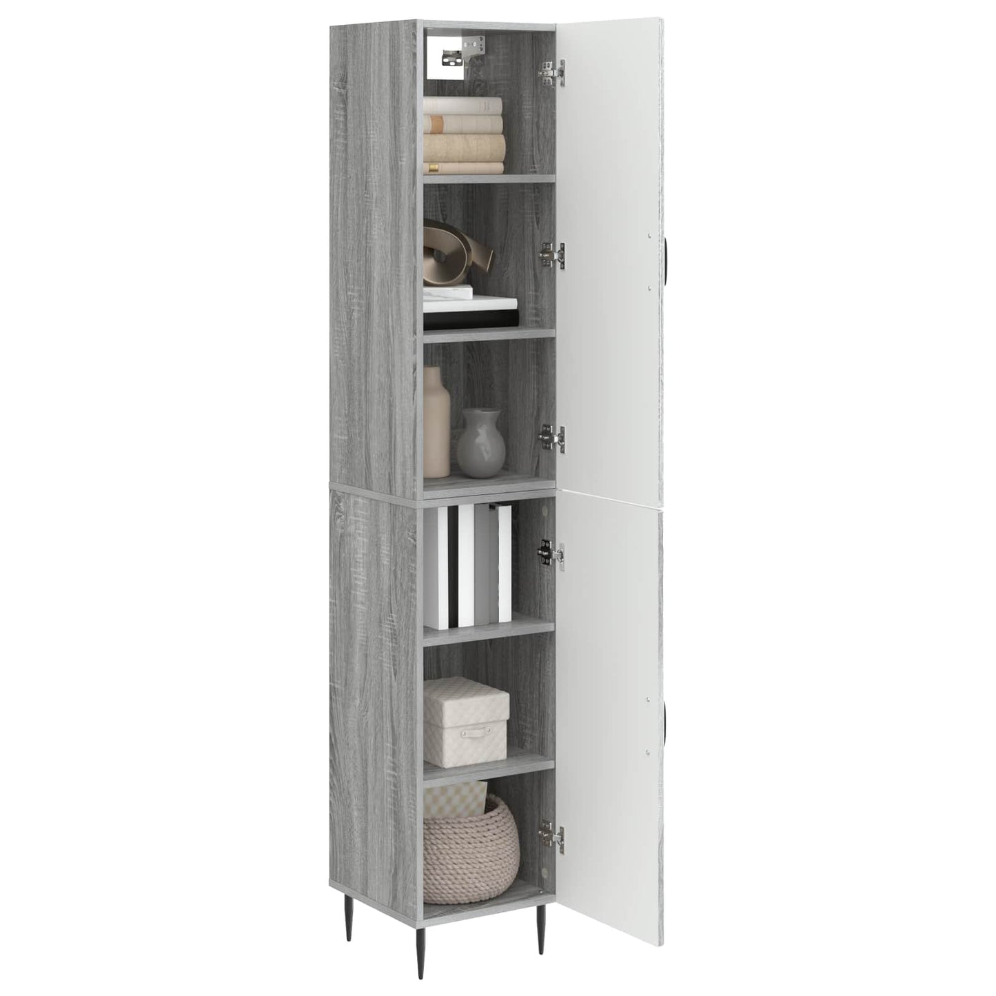 Cabinet Set 2 pcs Grey Sonoma 33 x 34.5 x 89.5 cm