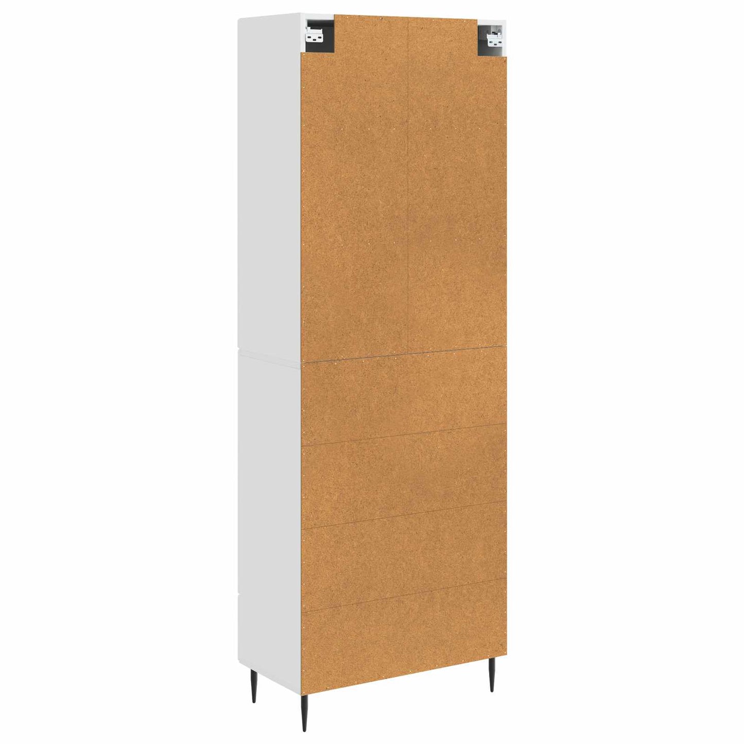 Cabinet Set 2 pcs High Gloss White 66 x 34.5 x 90 cm